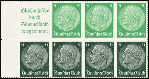 Deutsches Reich 1940/1941 Heftchenblatt 99 - postfrisch