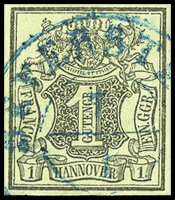 Hannover 1851 Mi.-Nr. 2 a - gestempelt