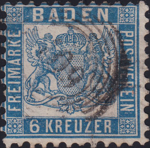 Baden 1862 Mi.-Nr. 19 b - gestempelt