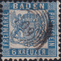 Baden 1862 Mi.-Nr. 19 b - gestempelt