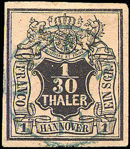 Hannover 1851 Mi.-Nr. 3 a - gestempelt