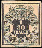 Hannover 1851 Mi.-Nr. 3 a - gestempelt