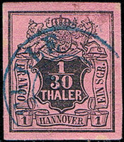 Hannover 1851 Mi.-Nr. 3 b - gestempelt