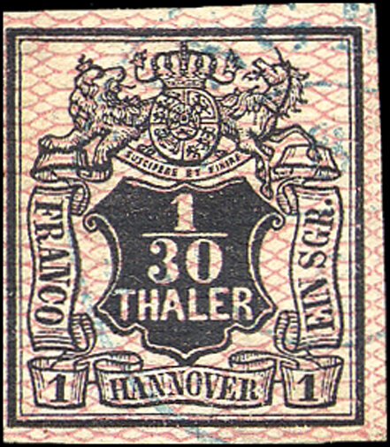 Hannover 1856 Mi.-Nr. 10 - gestempelt