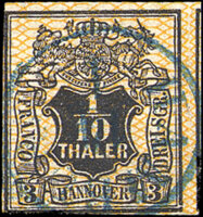 Hannover 1856 Mi.-Nr. 12 - gestempelt