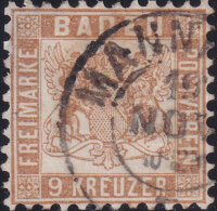 Baden 1862 Mi.-Nr. 20 b - gestempelt