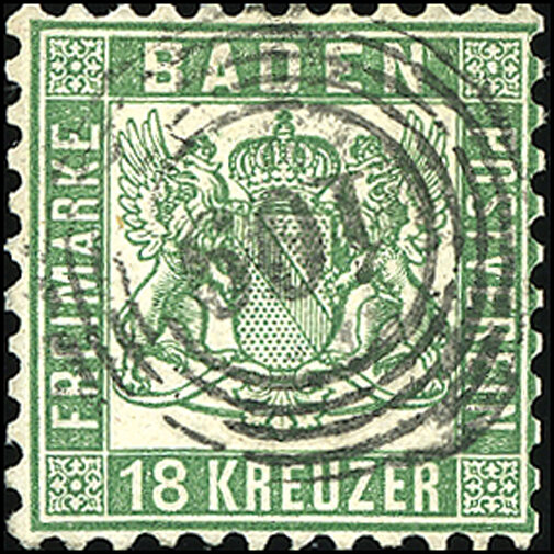 Baden 1862 Mi.-Nr. 21 a - gestempelt