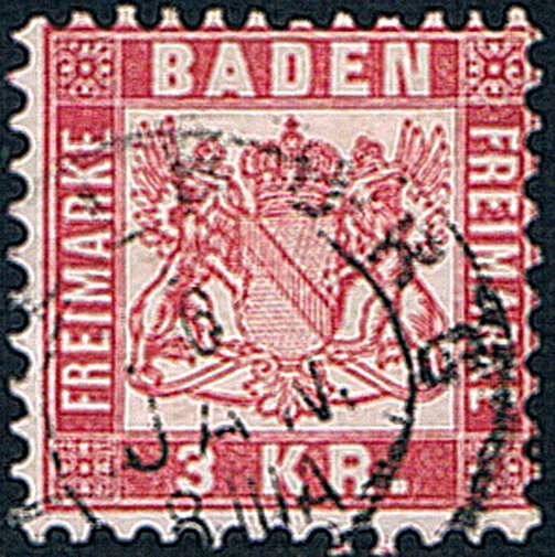 Baden 1862 Mi.-Nr. 24 - gestempelt