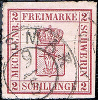 Mecklenburg-Schwerin 1864 Mi.-Nr. 6 a - gestempelt