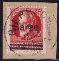 Saargebiet 1920 Mi.-Nr. 20 a - gestempelt Briefstück...