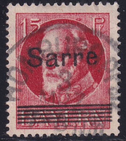 Saargebiet 1920 Mi.-Nr. 20 c - gestempelt geprüft