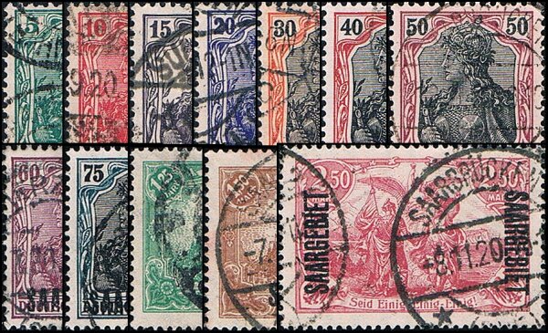 Saargebiet 1920 Mi.-Nr. 32-43 - gestempelt