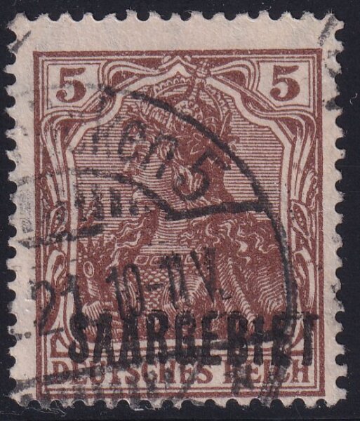Saargebiet 1920 Mi.-Nr. 44 a - gestempelt