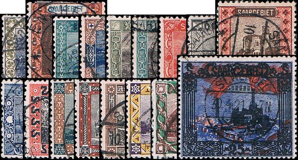 Saargebiet 1921 Mi.-Nr. 53-69 - gestempelt