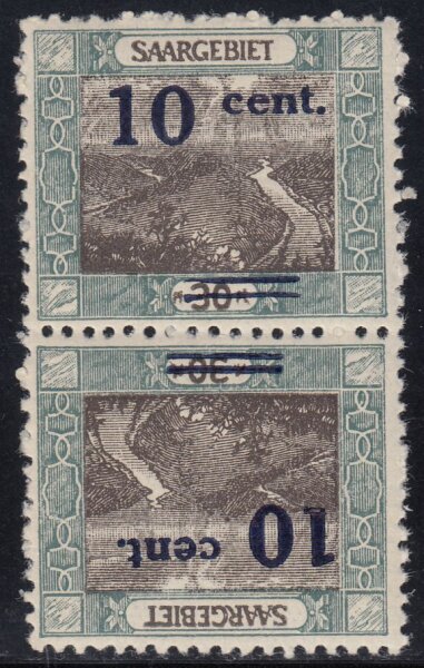 Saargebiet 1921 Mi.-Nr. 72 A Kdr III Kehrdruck - postfrisch
