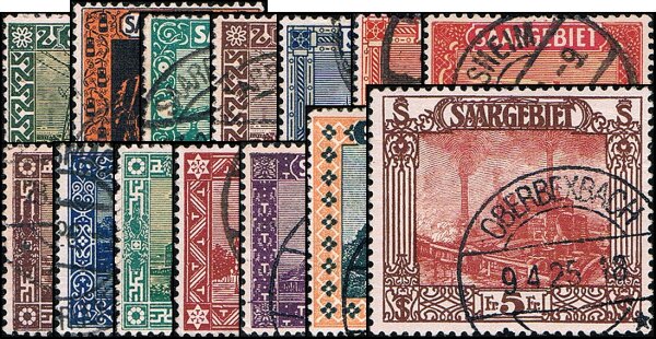 Saargebiet 1922 Mi.-Nr. 84-97 - gestempelt