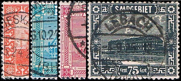 Saargebiet 1923 Mi.-Nr. 98-101 - gestempelt