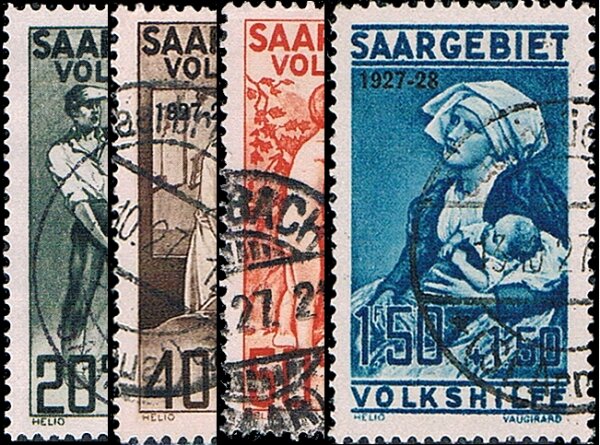 Saargebiet 1927 Mi.-Nr. 122-125 - gestempelt