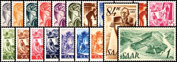 Saarland 1947 Mi.-Nr. 206-225 Z - postfrisch