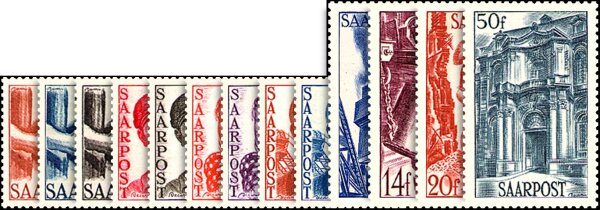 Saarland 1948 Mi.-Nr. 239-251 postfrisch