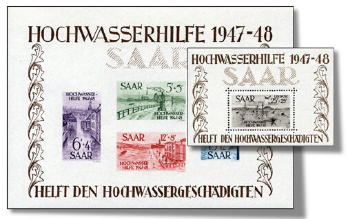 Saarland 1948 Block 1-2 - postfrisch geprüft
