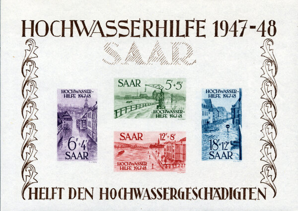 Saarland 1948 Block 1 - postfrisch