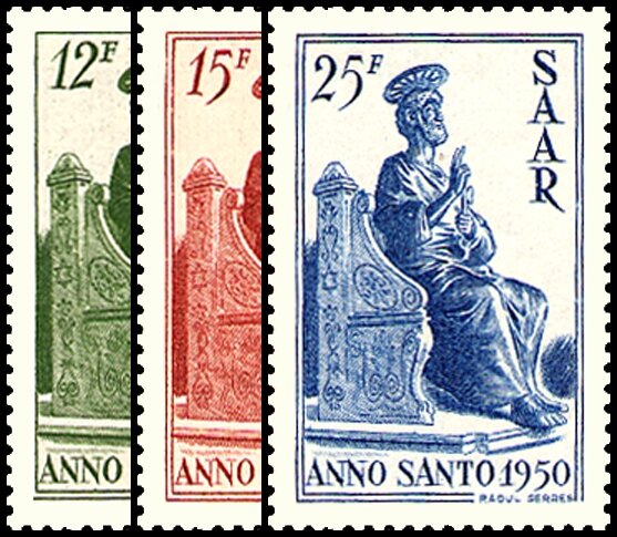 Saarland 1950 Mi.-Nr. 293-295 - postfrisch