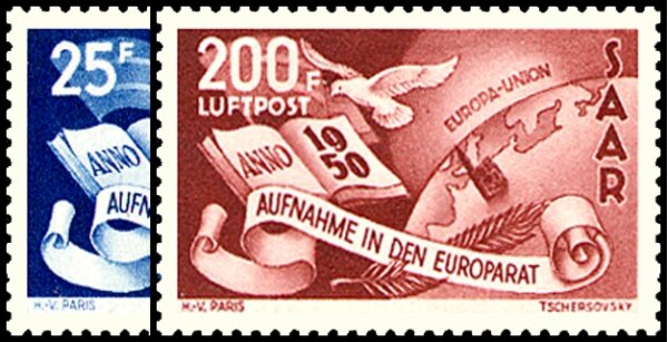 Saarland 1950 Mi.-Nr. 297-298 - postfrisch