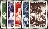 Saarland 1951 Mi.-Nr. 309-313 - postfrisch
