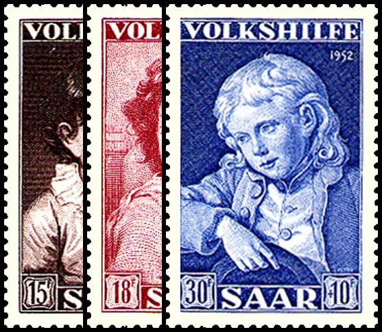 Saarland 1952 Mi.-Nr. 338-340 - postfrisch