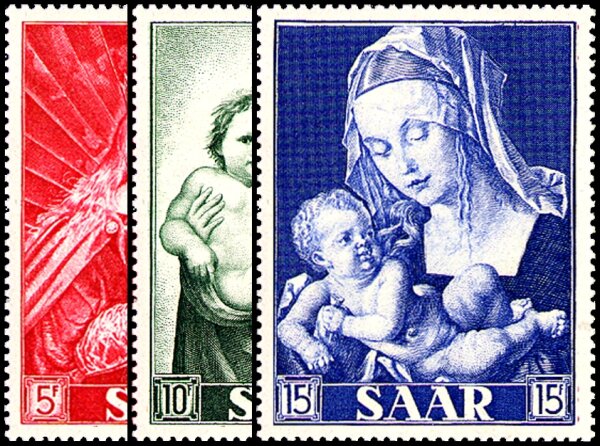 Saarland 1954 Mi.-Nr. 351-353 - postfrisch
