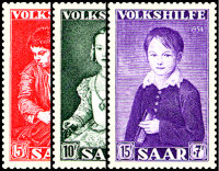 Saarland 1954 Mi.-Nr. 354-356 - postfrisch