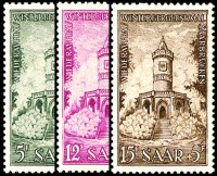 Saarland 1956 Mi.-Nr. 373-375 - postfrisch