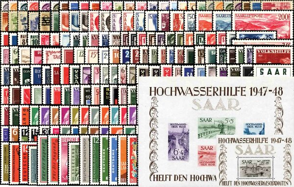 Saargebiet 1947-1959 Mi.-Nr. 206-448 - postfrisch