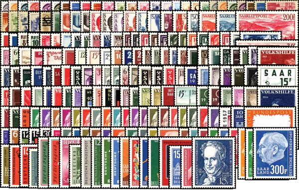 Saargebiet 1947-1959 Mi.-Nr. 206-448 ohne Bl. 1+2 - postfrisch