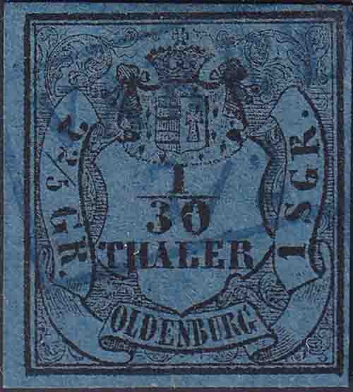 Oldenburg 1852 Mi.-Nr. 2 - gestempelt