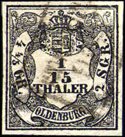 Oldenburg 1852 Mi.-Nr. 3 - gestempelt