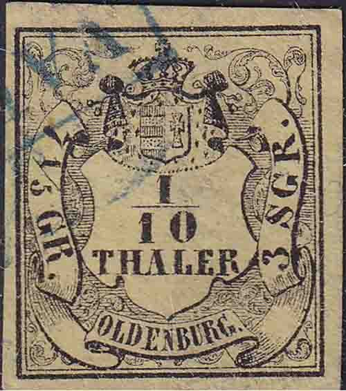 Oldenburg 1852 Mi.-Nr. 4 - gestempelt