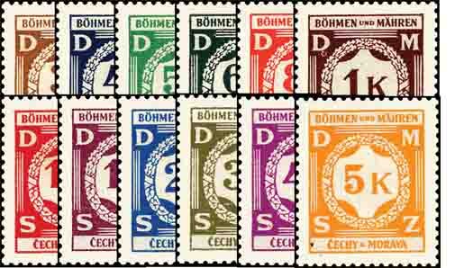 B+M-Dienst 1941 Mi.-Nr. 1-12 -  potfrisch