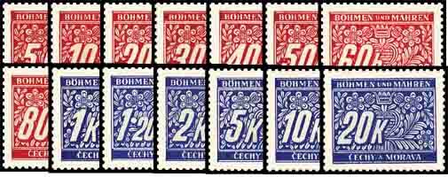 B+M-Porto 1939 Mi.-Nr. 1-14 - postfrisch