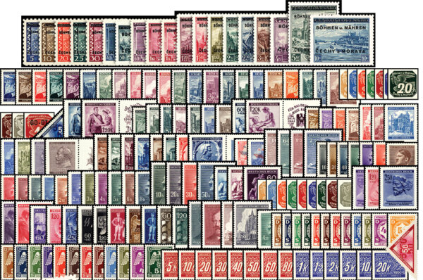 B.+M. 1939-1945 Mi.-Nr. 1-142 + 1-24,1-15 - postfrisch