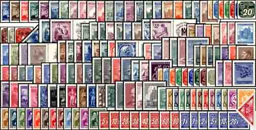 B.+M. 1939-1945 Mi.-Nr. 20-142 + 1-24,1-15 - postfrisch