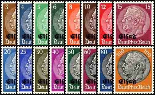 Elsaß 1940 Mi.-Nr. 1-16 - postfrisch