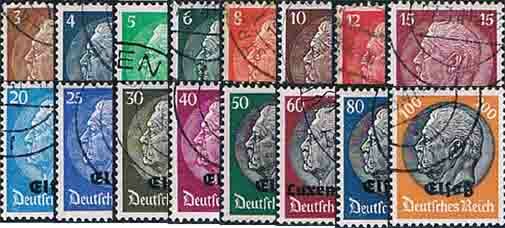 Elsaß 1940 Mi.-Nr. 1-16 - gestempelt