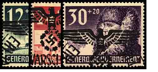 Generalgouvernement 1940 Mi.-Nr. 56-58 - gestempelt