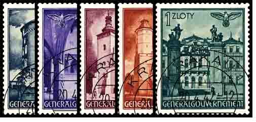 Generalgouvernement 1941 Mi.-Nr. 66-70 - gestempelt