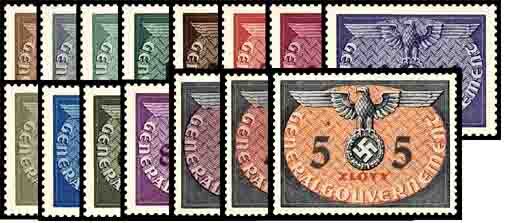 GG-Dienst 1940 Mi.-Nr. 1-15 - postfrisch