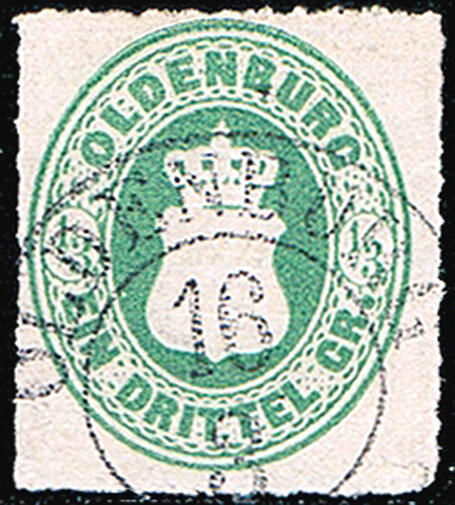 Oldenburg 1862 Mi.-Nr. 15 A - gestempelt