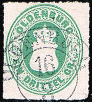 Oldenburg 1862 Mi.-Nr. 15 A - gestempelt
