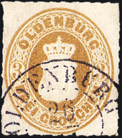 Oldenburg 1862 Mi.-Nr. 19 A - gestempelt